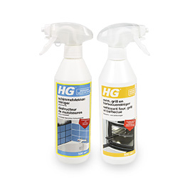 Packshot HG-reinigers in spray.